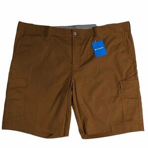 Columbia Mens Trail Cargo Shorts Size 48-54 Brown-Walnut Outdoor Durable Fabric